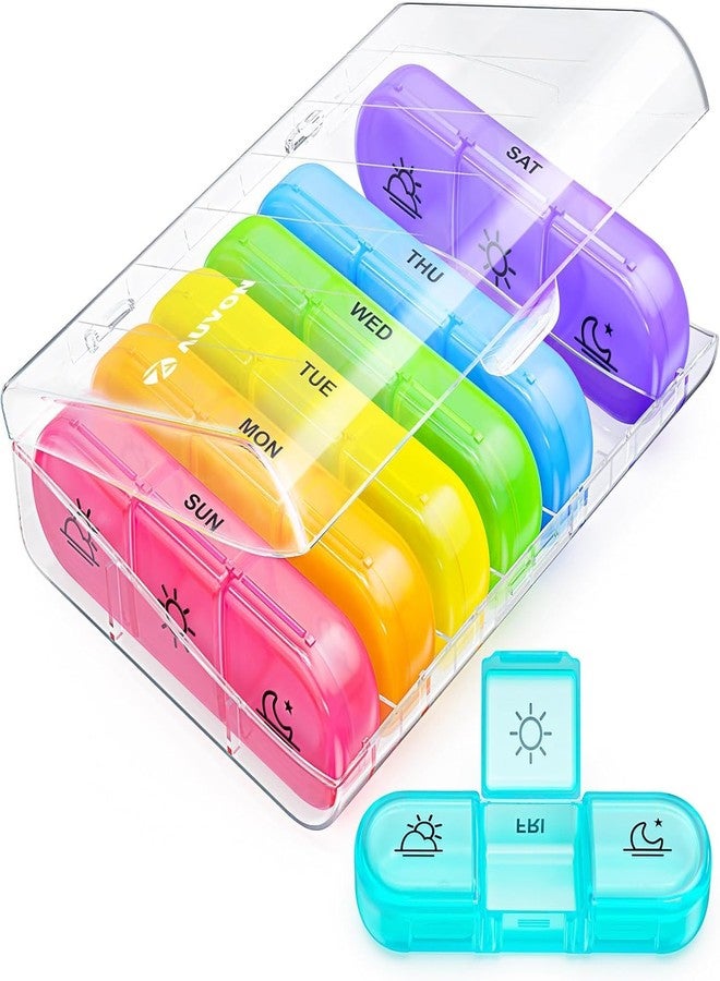 TROFFLLY Weekly Pill Box Organizer Portable Boxes 7 Day 3 Times A Day, Tablet with Large Separate Compartments to Hold Medication, Vitamins, and Supplement - Image 1